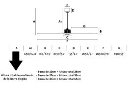 Ventilador Just Fan negro madera FARO. 178cm Ø