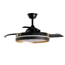 Ventilador Mandarin Fabrilamp Negro Oro - Motor DC Ø108cm
