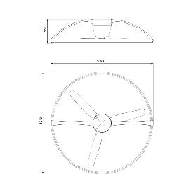 Ventilador Nepal Mantra - Plata/Madera Motor DC Luz LED Ø105cm.