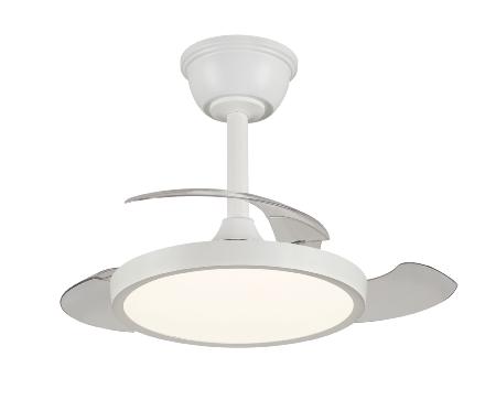 Ventilador Retractil Melody-XS Blanco P&B - Motor DC. 30-68cmØ.