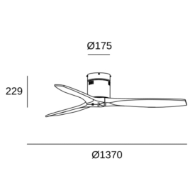 Ventilador Stem aspa Nogal FORLIGHT Motor DC Ø137cm