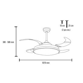 Ventilador Zephyr MIMAX Aspas Retractiles Ø107cm