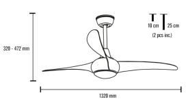 Ventilador Sirocco MIMAX Motor DC Ø132cm