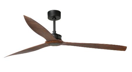 Ventilador Just Fan negro madera FARO. 178cm Ø