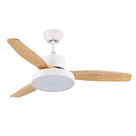 Ventilador Kavala Blanco Haya Fabrilamp - Motor DC Ø112cm