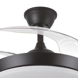 Ventilador Tridente Mini Fabrilamp Negro - Motor DC Ø91cm