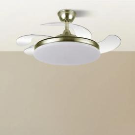 Ventilador Tridente Cuero Fabrilamp - Motor DC Ø107cm