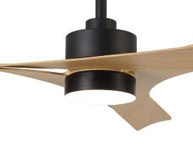 Ventilador Thai Mantra - Negro Madera Motor DC Luz LED Ø122cm.