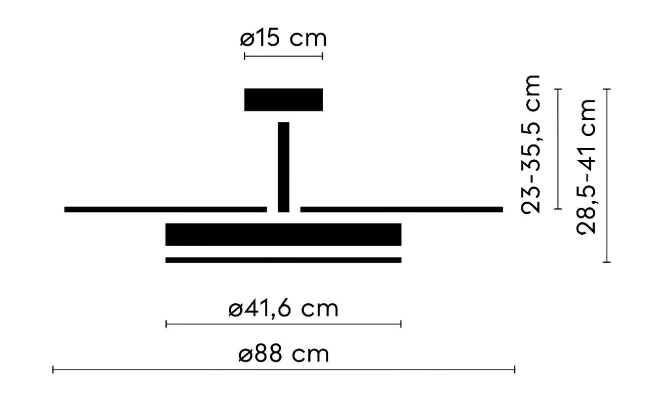ventilador de techo Bombay sulion Medidas