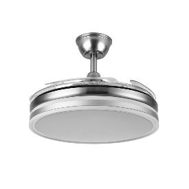 Ventilador Bayomo Niquel Fabrilamp - 4 aspas Motor DC Ø107cm