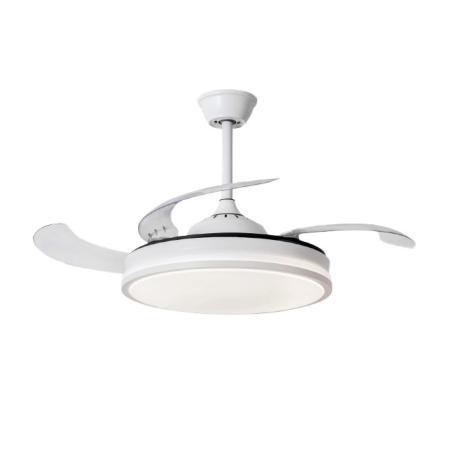 Ventilador Moralla Blanco SUNACA - Motor DC. luz LED. 49-108cm Ø.