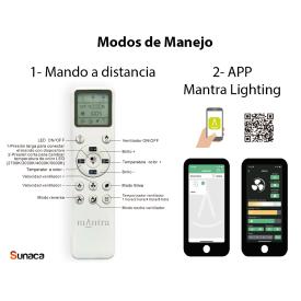 Ventilador Soho Mantra - Negro Motor DC Luz LED Ø66cm