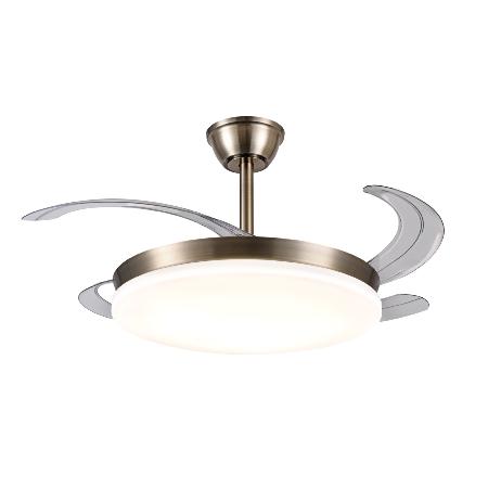 Ventilador Retractil Chloe-XL Cuero P&B - Motor DC. 50-122cmØ.