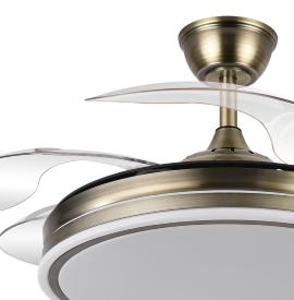 Ventilador Bayomo Cuero Fabrilamp - 4 aspas Motor DC Ø107cm