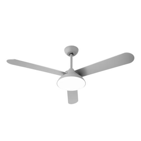 Ventilador Umi Gris Fabrilamp - Motor DC, luz LED Ø132cm