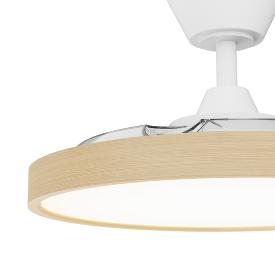 Ventilador Bombay M Minimalista - Blanco-madera Ø50-106cm