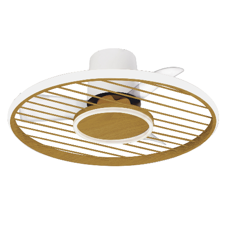 Ventilador Soho Mantra - Blanco Madera Motor DC Luz LED Ø66cm