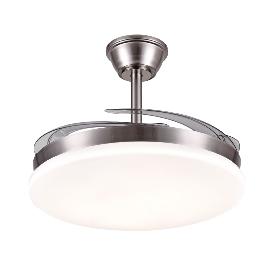 Ventilador Retractil Chloe-XL Niquel P&B - Motor DC. 50-122cmØ.