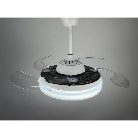 Ventilador Linares Blanco Oro SUNACA - Motor DC. luz LED. 112cm Ø.