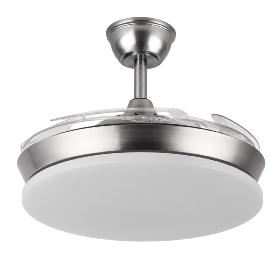 Ventilador Tridente Mini Fabrilamp Niquel - Motor DC Ø91cm