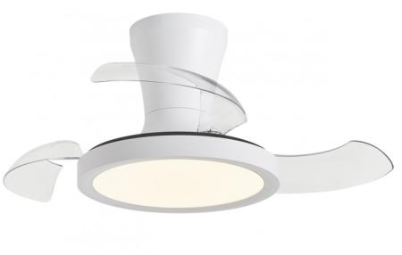 Ventilador Tombet Blanco - Motor DC. luz LED. Ø30-71CM.