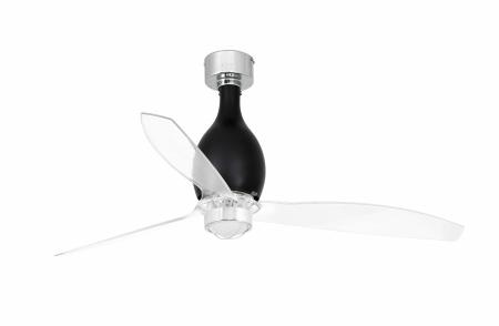 Ventilador LED 128 cm Mini Eterfan Negro Mate + Kit de Luz. FARO