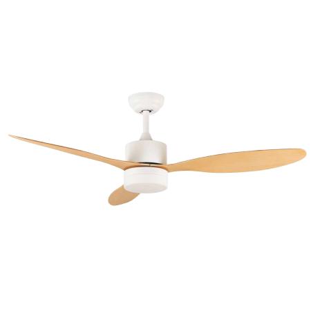 Ventilador blanco/haya - 3 aspas Motor DC Ø107cm