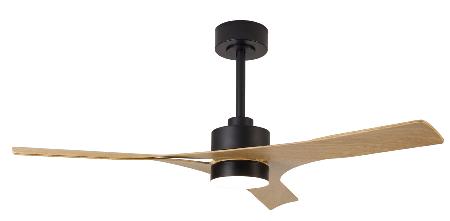 Ventilador Thai Mantra - Negro Madera Motor DC Luz LED Ø122cm.