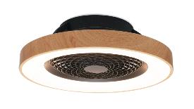 Ventilador Tibet Mantra - Madera Negro Luz LED Domotico 63cm.Ø