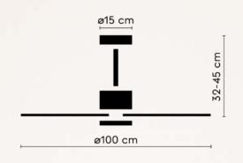 Ventilador ALMA S SULION - Marrón óxido. 100cm Ø.
