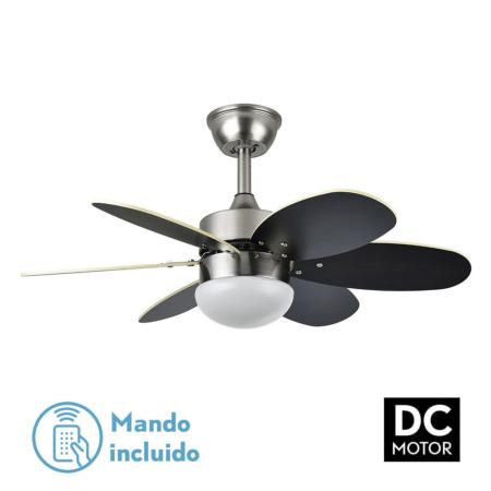 Ventilador ALVES Niquel/Wengue - Fabrilamp. Motor DC. Ø 85cm.