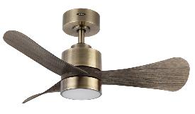 Ventilador Zepelin Cuero Fabrilamp - Motor DC Ø91cm