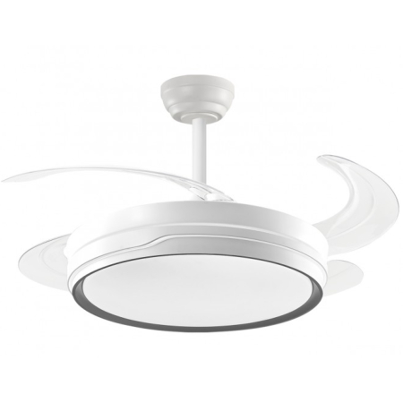 Ventilador Nelo Blanco / filo gris Alemar - Aspas retractiles Ø50-107cm