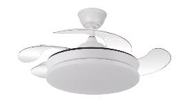 Ventilador Tridente Mini Fabrilamp Blanco - Motor DC Ø91cm