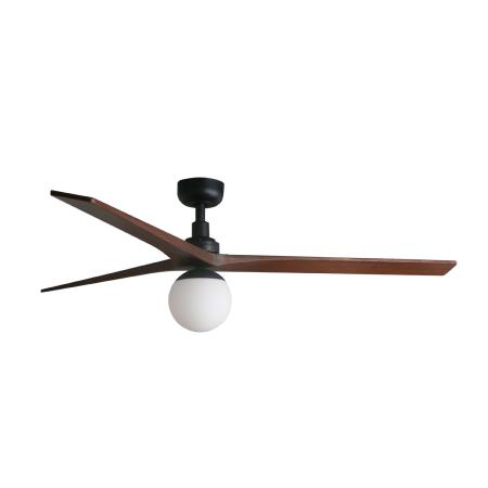 Ventilador Klim L FARO Negro Nogal - 1 bombilla E27 - Ø150cm. 