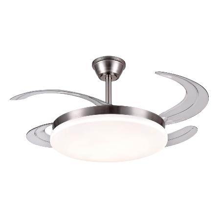 Ventilador Retractil Chloe-XL Niquel P&B - Motor DC. 50-122cmØ.