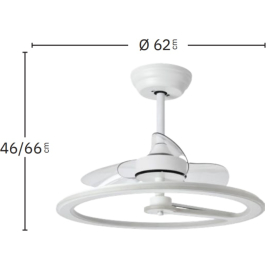 Ventilador CHOM Negro Fabrilamp - Motor DC Ø62cm