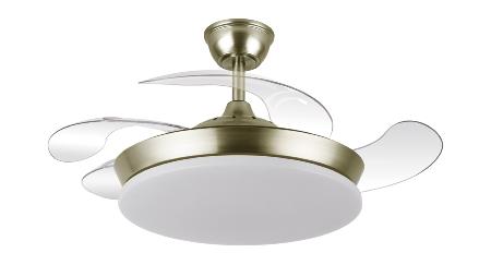 Ventilador Tridente Mini Fabrilamp Cuero - Motor DC Ø91cm