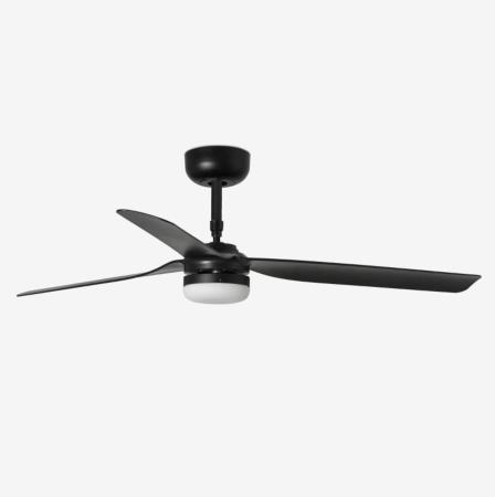 Ventilador Punt FARO Negro con luz LED 130cm.Ø