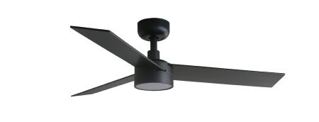 Ventilador Rudder S FARO Negro - Luz LED - Ø106cm. 