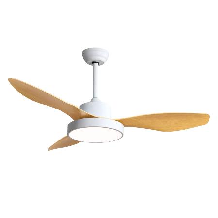 Ventilador Hayate Blanco haya Fabrilamp - Motor DC, luz LED Ø120cm