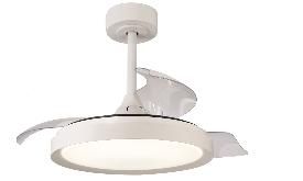 Ventilador Mistral Mini Mantra - Blanco Motor DC Luz LED Ø45-91cm.