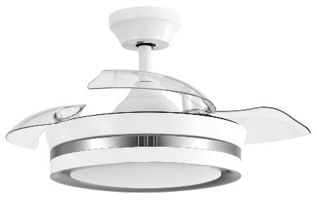 Ventilador Viper Mini Fabrilamp Blanco Plata - Motor DC Ø91cm