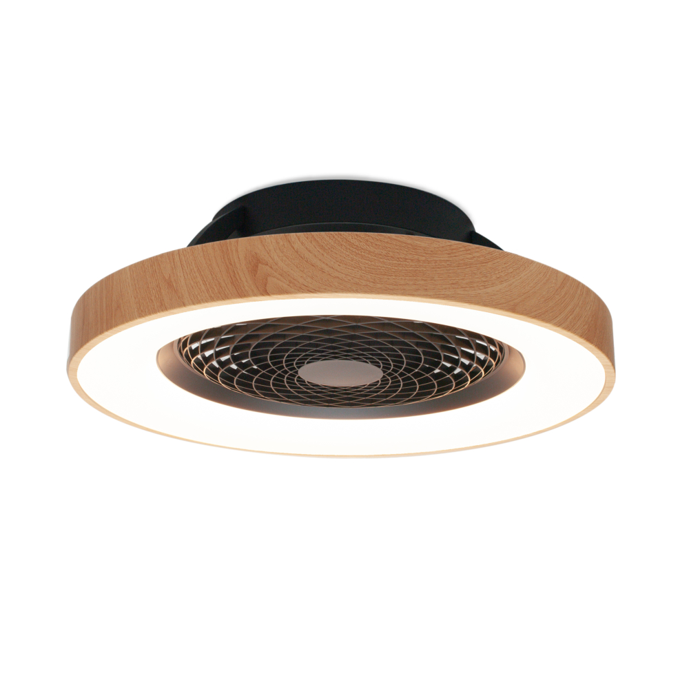 Ventilador Tibet Mantra - Madera Negro Luz LED Domotico 63cm.Ø