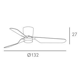 Ventilador Kochi Blanco Fabrilamp - Motor DC Ø132cm