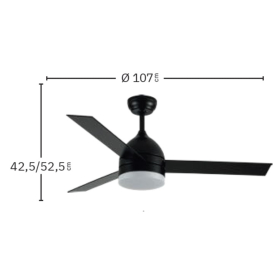 Ventilador Legio Blanco Fabrilamp - Motor DC Ø107cm