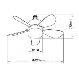 Ventilador Nano Blanco Alemar - Motor DC Ø42cm