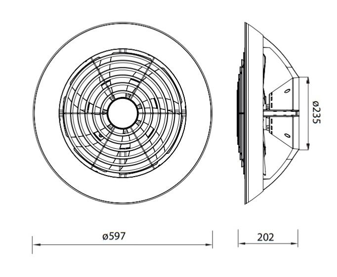 Ventilador Samoa Mantra Medidas