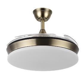 Ventilador Tridente Mini Fabrilamp Cuero - Motor DC Ø91cm