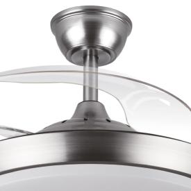 Ventilador Tridente Mini Fabrilamp Niquel - Motor DC Ø91cm